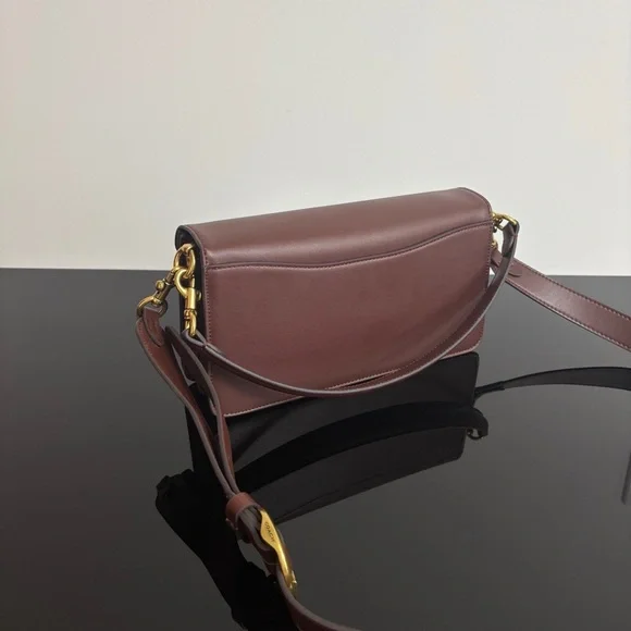 Coach Tabby Bag Brown Signature Leather Shoulder Chic - Picture 5 of 9